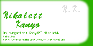 nikolett kanyo business card