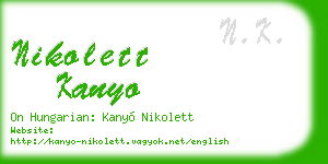 nikolett kanyo business card